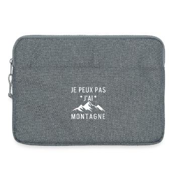 I CAN'T I HAVE MOUNTAIN – t-shirt humor hiking - Laptop bag 15" - heather grey - Front