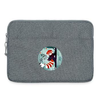 Panda roux heureux dans la jungle - Sacoche pour ordinateur portable 15 pouces - gris chiné - Devant