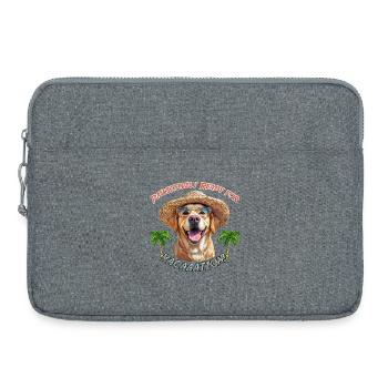 Labrador in summer look: Pawsitively Ready - Laptop bag 15" - heather grey - Front