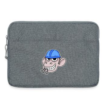 Monkey Construction Site Construction Worker - Laptop bag 15" - heather grey - Front