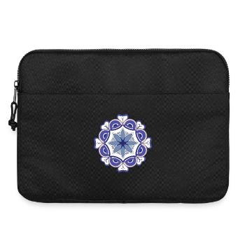 orientalisches Muster Marokko blautöne - Laptoptasche 15" - Schwarz - Vorne