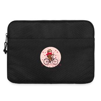 « L’amour est un voyage » paresseux sur cœur vélo coeurs - Sacoche pour ordinateur portable 15 pouces - noir - Devant
