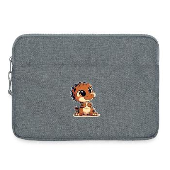 T-Rex süß Baby Dino Babydino Dinobaby Geschenk - Laptoptasche 15" - Grau meliert - Vorne