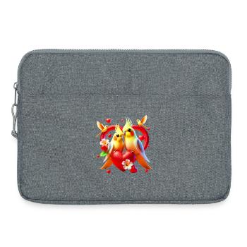 Cœur de nymphe (03) - Sacoche pour ordinateur portable 15 pouces - gris chiné - Devant