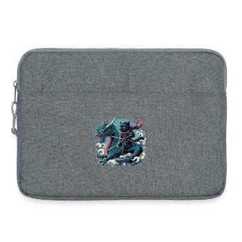 Ninja Cat Dragon Ninjato Cadeau - Sacoche pour ordinateur portable 15 pouces - gris chiné - Devant