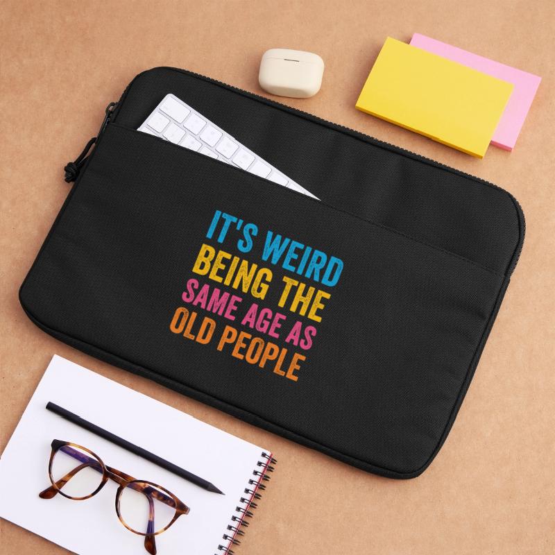 It's Weird Being The Same Age As Old People Retro Laptop bag 15"