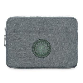 Logo dub sound system, pour les amoureux de musiqu - Sacoche pour ordinateur portable 15 pouces - gris chiné - Devant