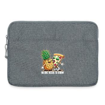 Pizza Hawaii French Kiss Love Drôle de cadeau - Sacoche pour ordinateur portable 15 pouces - gris chiné - Devant