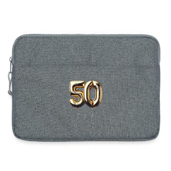 50 Years Gold Balloon Foil Balloon Gift - Laptop bag 15" - heather grey - Front