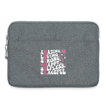 Best Mom Ever - Laptop bag 15" - heather grey - Front