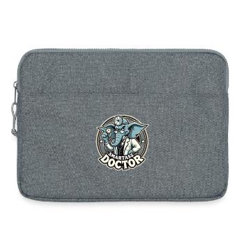 Smartass Doctor Elephant Drôle de cadeau - Sacoche pour ordinateur portable 15 pouces - gris chiné - Devant