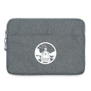 Eisenbahn Zeichnung - Laptoptasche 15" - Grau meliert - Vorne