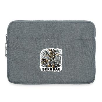 Hard work in mining - Laptop bag 15" - heather grey - Front