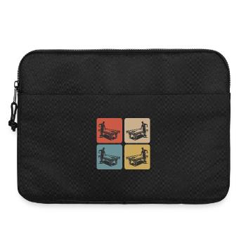 Joueur de billard vintage - Sacoche pour ordinateur portable 15 pouces - noir - Devant
