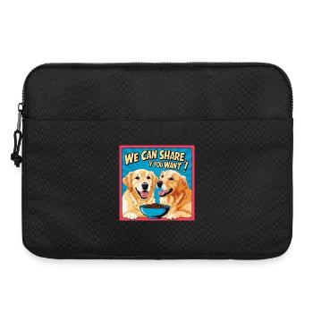 Comic Dogs - Nous pouvons partager si vous le souhaitez - Sacoche pour ordinateur portable 15 pouces - noir - Devant