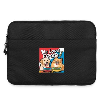 Chiens comiques - Nous aimons la nourriture - Sacoche pour ordinateur portable 15 pouces - noir - Devant