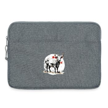 Chinesisches Sternzeichen Büffel - Laptoptasche 15" - Grau meliert - Vorne