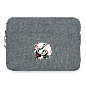 Chinesisches Sternzeichen Schlange - Laptoptasche 15" - Grau meliert - Vorne
