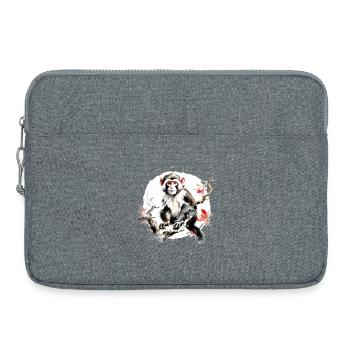 Chinesisches Sternzeichen Affe - Laptoptasche 15" - Grau meliert - Vorne