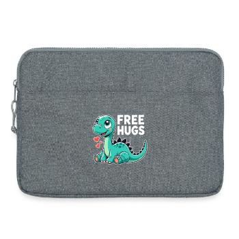 Apatosaurus Dino Baby Gratis Umarmungen Geschenk - Laptoptasche 15" - Grau meliert - Vorne