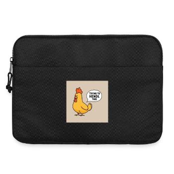 Huhn "Trying to hendl this" - Laptoptasche 15" - Schwarz - Vorne
