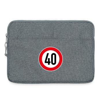 40 Anniversaire - Sacoche pour ordinateur portable 15 pouces - gris chiné - Devant