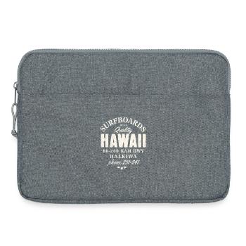 Retro Hawaii Surf Plate Design - Laptop bag 15" - heather grey - Front