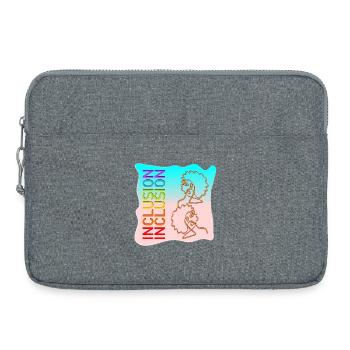 INCLUSION DIVERSITÉ DESSIN AU TRAIT - Sacoche pour ordinateur portable 15 pouces - gris chiné - Devant