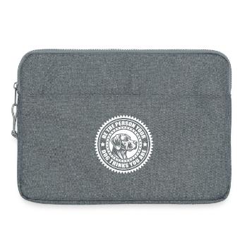 Rhodesian Ridgeback - Soyez la personne que votre chien... - Sacoche pour ordinateur portable 15 pouces - gris chiné - Devant