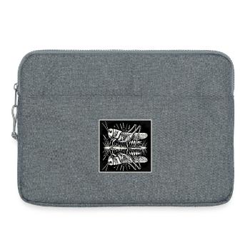 Spiegelbild der Natur – Heuschrecke in Symmetrie - Laptoptasche 15" - Grau meliert - Vorne