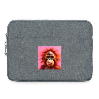 Orang-Utan, Primat, Affe - Laptoptasche 15" - Grau meliert - Vorne
