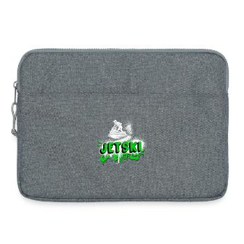 Jet Ski Graffiti – Splash and Ride - Sacoche pour ordinateur portable 15 pouces - gris chiné - Devant