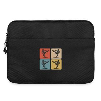 Silhouette de karaté – Style rétro - Sacoche pour ordinateur portable 15 pouces - noir - Devant