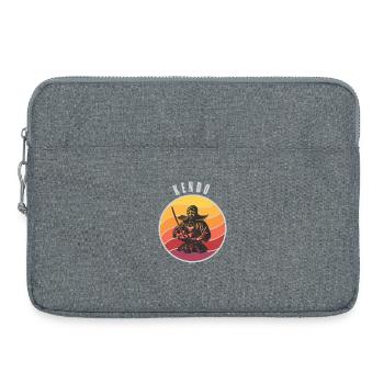 Retro Kendo Samurai Style - Laptop bag 15" - heather grey - Front