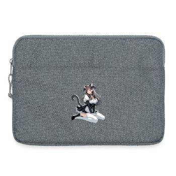 Katzenkostüm schöne Frau Cosplay Geschenk - Laptoptasche 15" - Grau meliert - Vorne