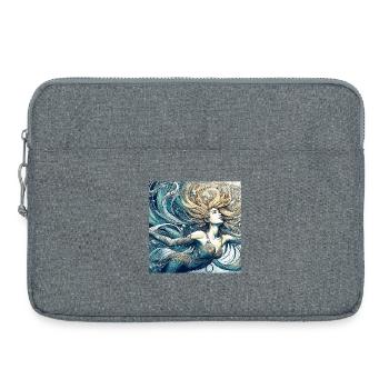 Meerjungfrau Nixe blond Art Nouveau Geschenk - Laptoptasche 15" - Grau meliert - Vorne