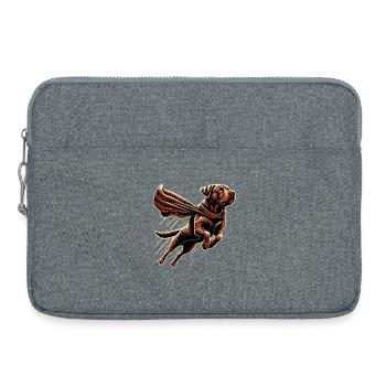 Super Hund brauner Labrador Labi Labbi Geschenk - Laptoptasche 15" - Grau meliert - Vorne