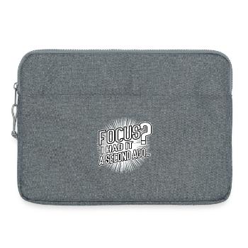 Focus? I Had It a Second Ago – Brain Humor - Laptop bag 15" - heather grey - Front