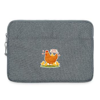 Super Mama Henne - Laptoptasche 15" - Grau meliert - Vorne