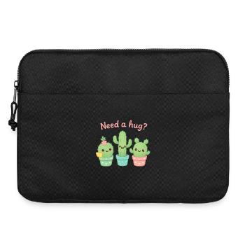 Cute Cacti "Need a Hug?" - Laptop bag 15" - black - Front
