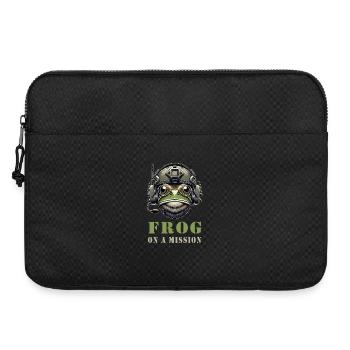 Grenouille militaire en action - Sacoche pour ordinateur portable 15 pouces - noir - Devant