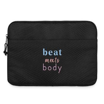 Beat Meets Body – Dance Saying Design - Laptop bag 15" - black - Front