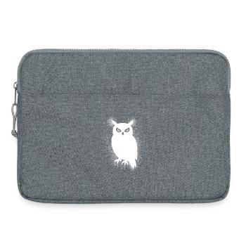 Drôle de hibou - Sacoche pour ordinateur portable 15 pouces - gris chiné - Devant