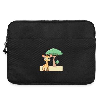 Bébé girafe mignonne près d’un arbre (v02) - Sacoche pour ordinateur portable 15 pouces - noir - Devant