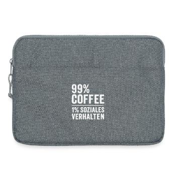 99 % Kaffee - Laptoptasche 15" - Grau meliert - Vorne