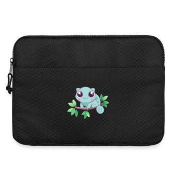 Baby Turquoise Chameleon on a Branch - Laptop bag 15" - black - Front
