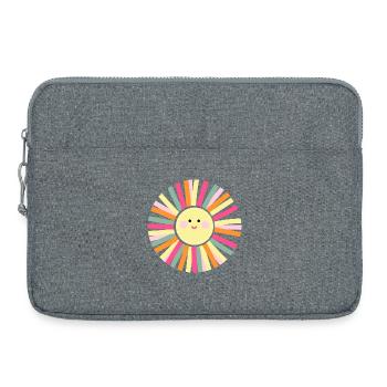 Sunshine puts you in a good mood, colorful sun - Laptop bag 15" - heather grey - Front
