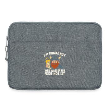 Je bois de l’hydromel - Sacoche pour ordinateur portable 15 pouces - gris chiné - Devant