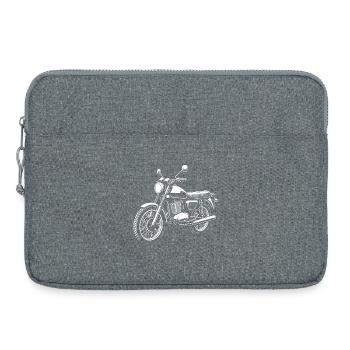 Zweitakt-Legende Retro - Laptoptasche 15" - Grau meliert - Vorne