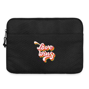 Mois de la fierté LGBTQ - Love Wins - Sacoche pour ordinateur portable 15 pouces - noir - Devant